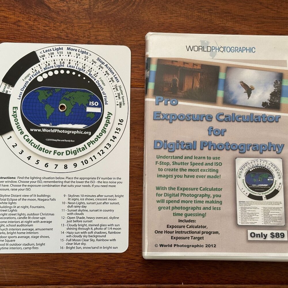 NEW Rotary Exposure Calculator Digital Photography + Instructional Learn Course